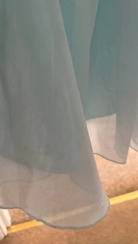 Boohoo Pale blue Chiffon Cape Sleeve Maxi Dress - 1