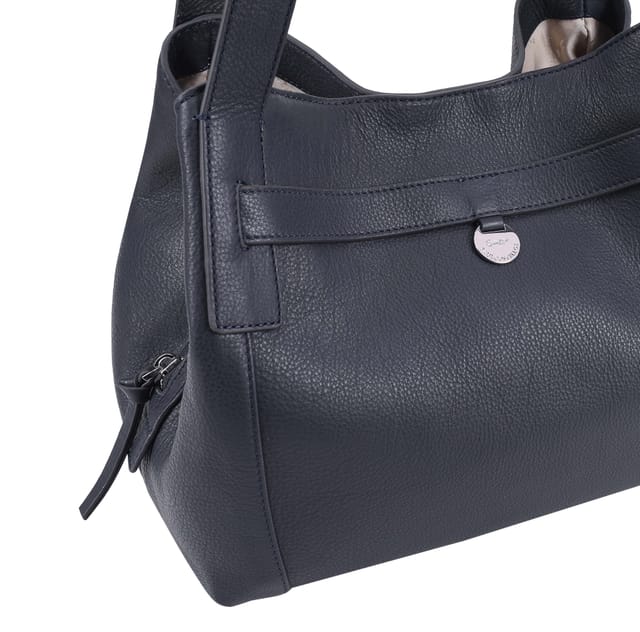 Paul Costelloe Paul Costelloe Women's Donato Leather Shoulder Bag in Navy - 2