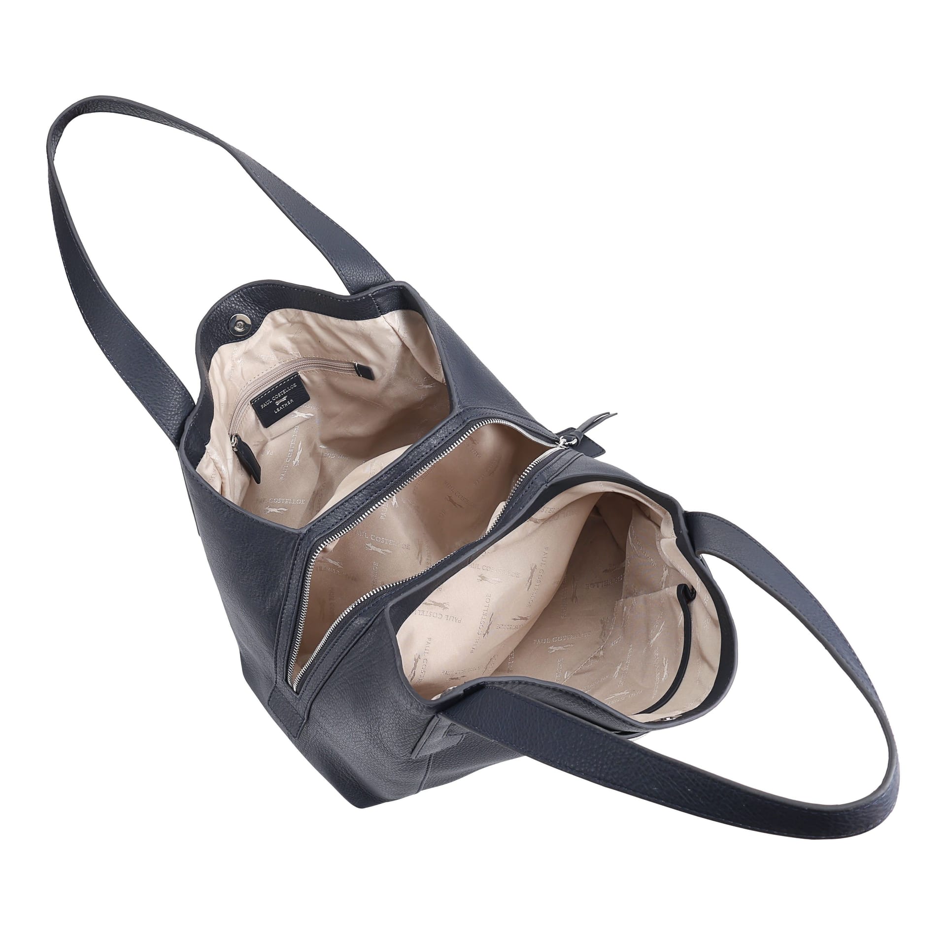 Paul Costelloe Paul Costelloe Women's Donato Leather Shoulder Bag in Navy - 4