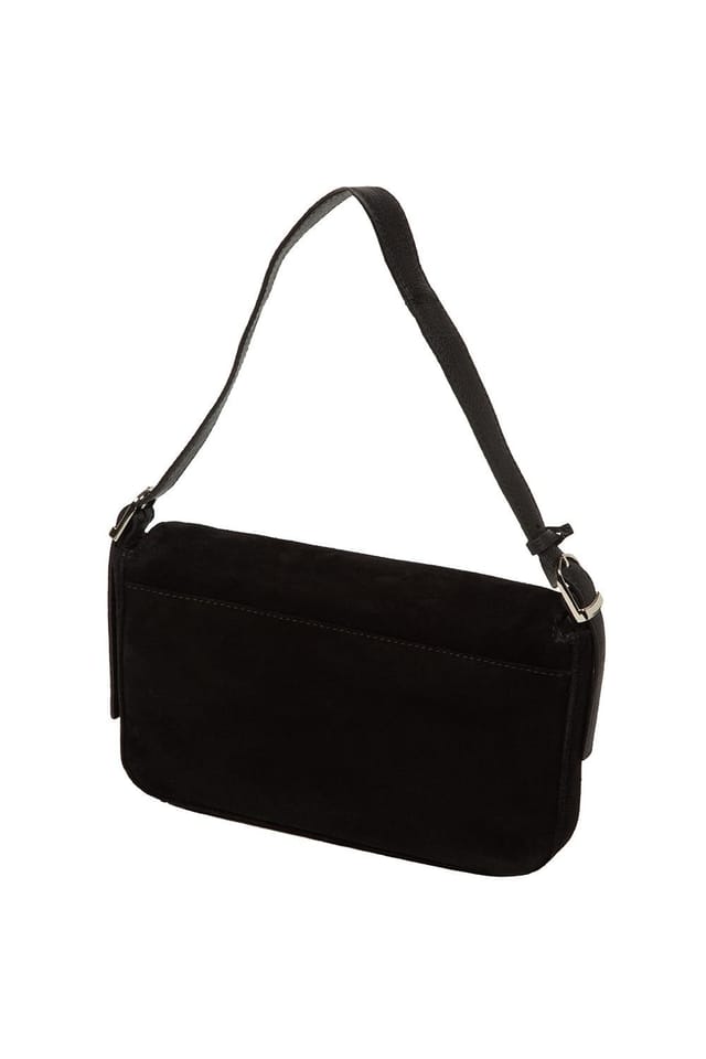 Pure Luxuries London Pure Luxuries London Women's 'Aeliana' Suede Grab Bag in Black - 3