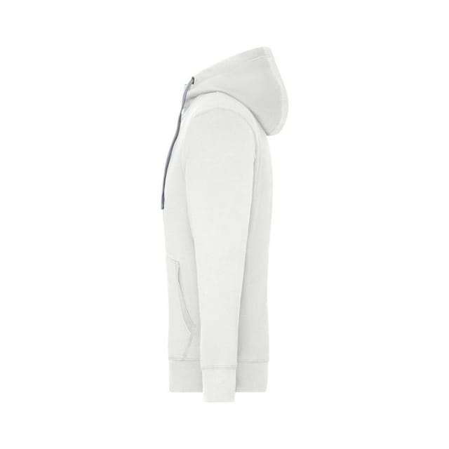 James and Nicholson James and Nicholson Men's Lifestyle Full Zip Hoodie in Off-White - 3