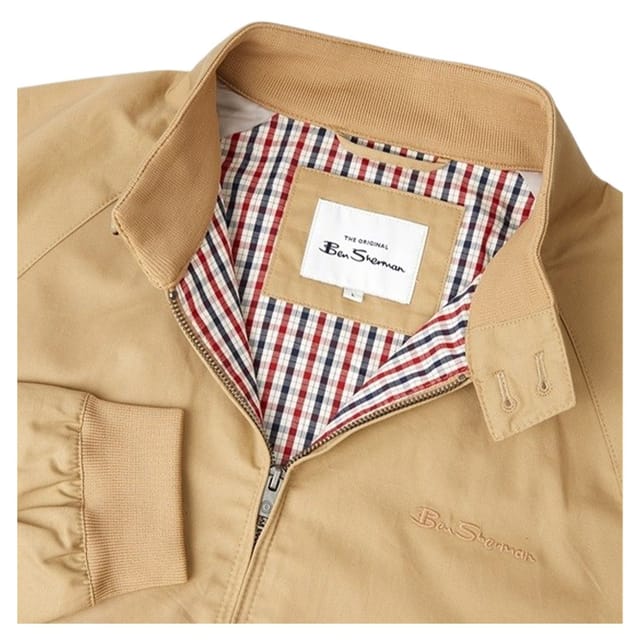 Ben Sherman Ben Sherman Men's Harrington Signature Jacket in Light Sand - 2