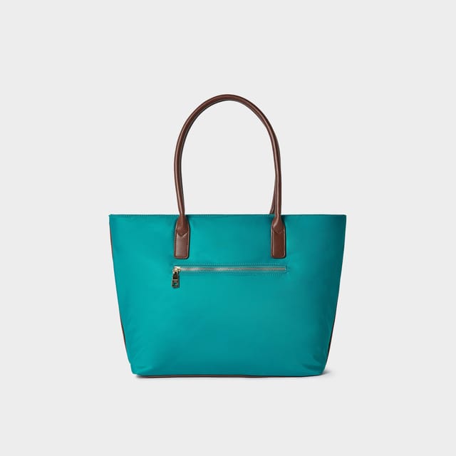 OSPREY LONDON OSPREY LONDON Women's The Voyage Nylon Tote Bag in Teal - 3