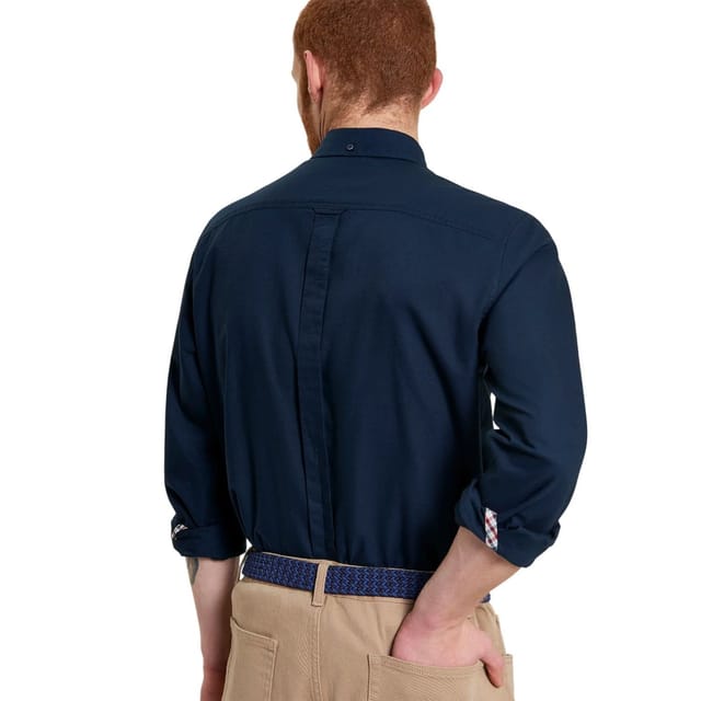 Ben Sherman Ben Sherman Men's Signature Oxford Long-Sleeved Shirt in Dark Navy - 3