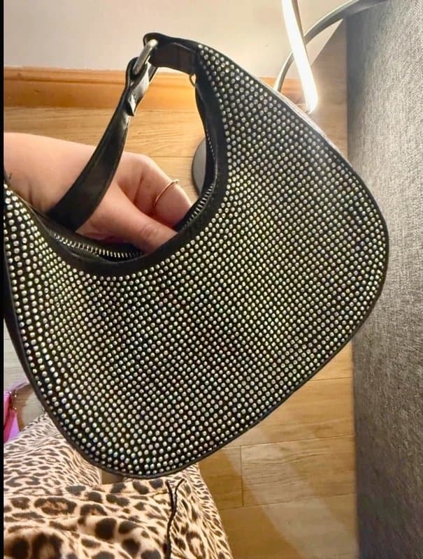 ASOS Studded Faux Leather Shoulder Bag