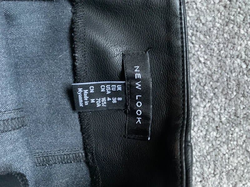 New Look Faux leather skirt sized 8