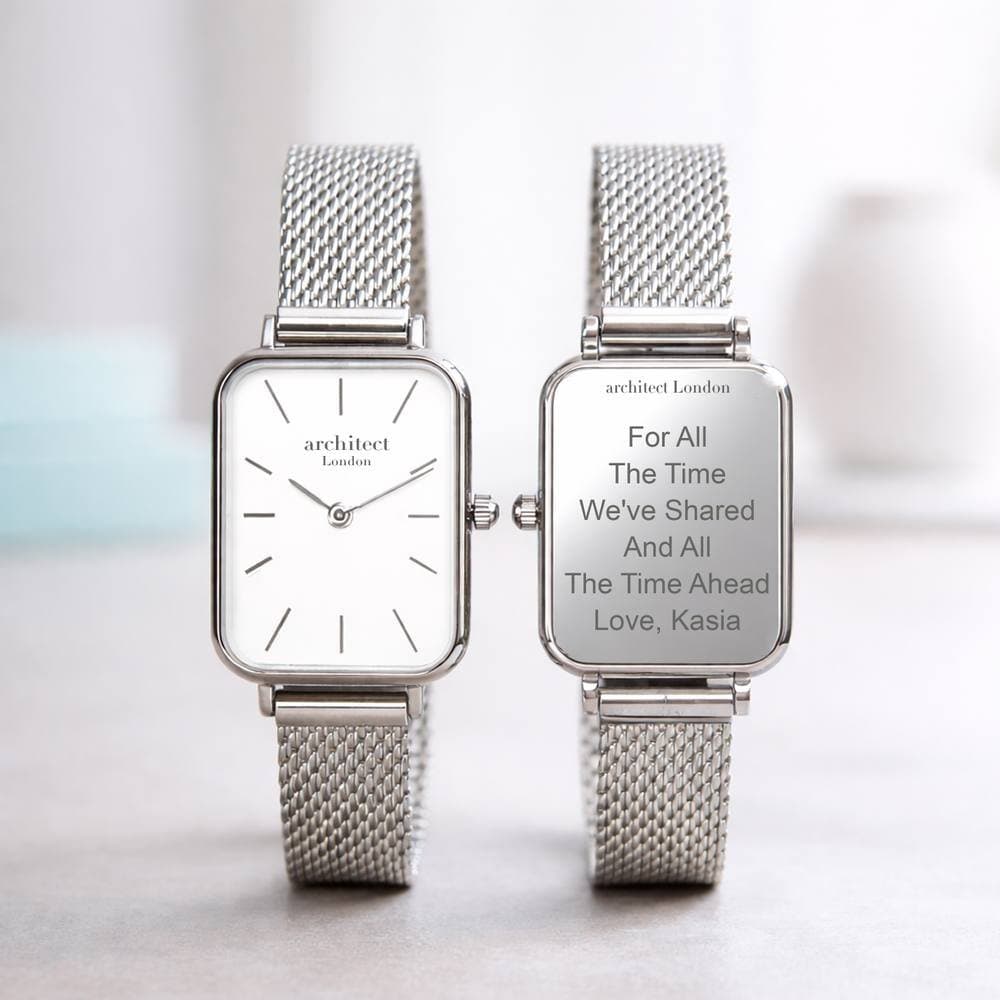 Wear We Met Wear We Met Women's Personalised Lille Watch - Engraved in Silver