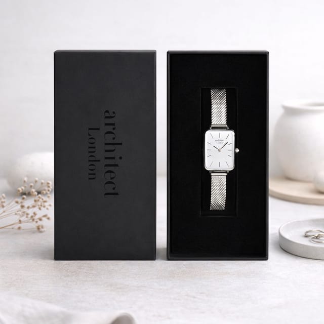 Wear We Met Wear We Met Women's Personalised Lille Watch - Engraved in Silver - 3