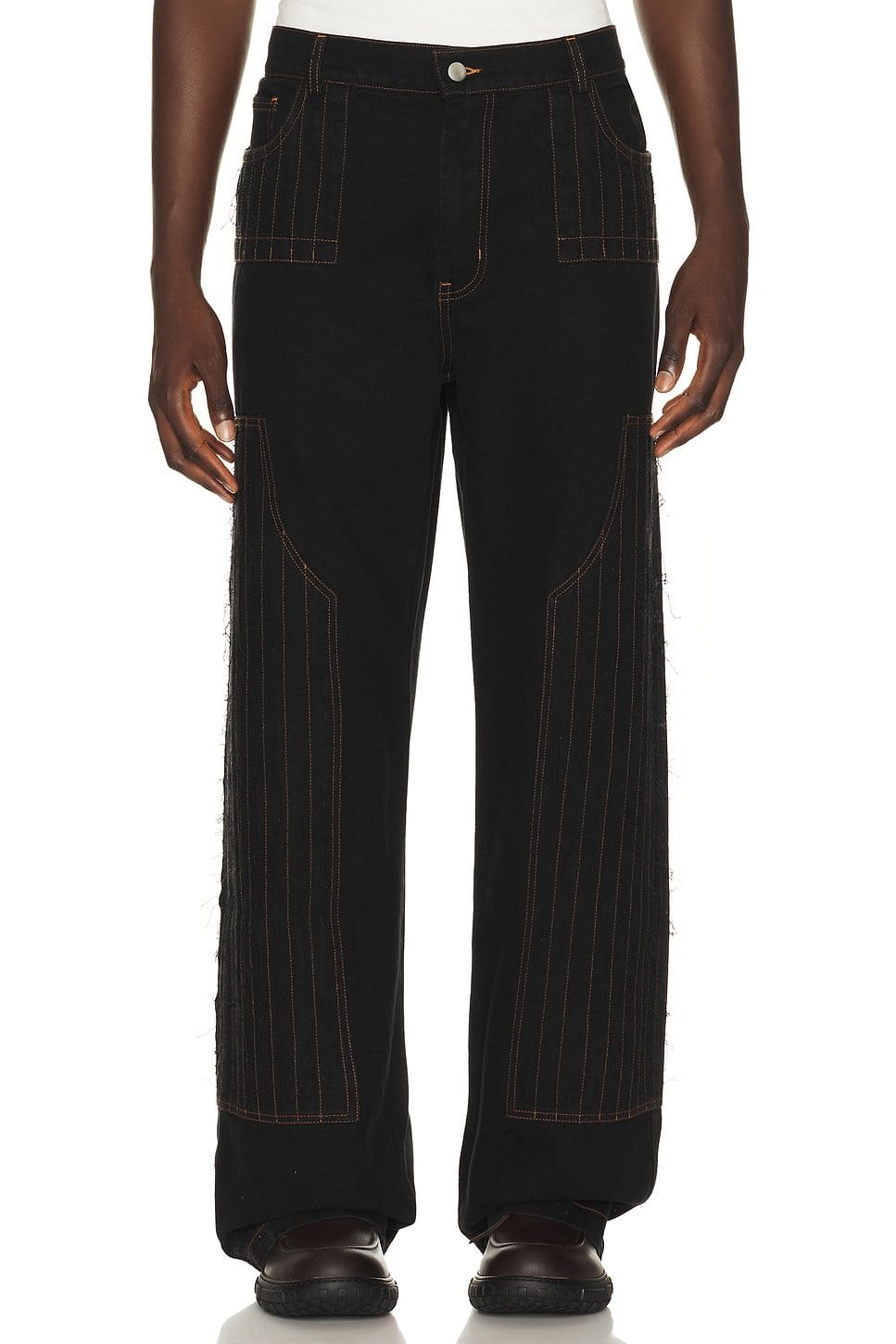 revolve Distressed Patch Carpenter Pants - 1
