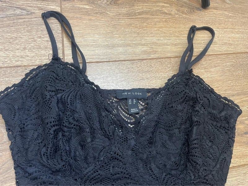 New Look Black lace corset top