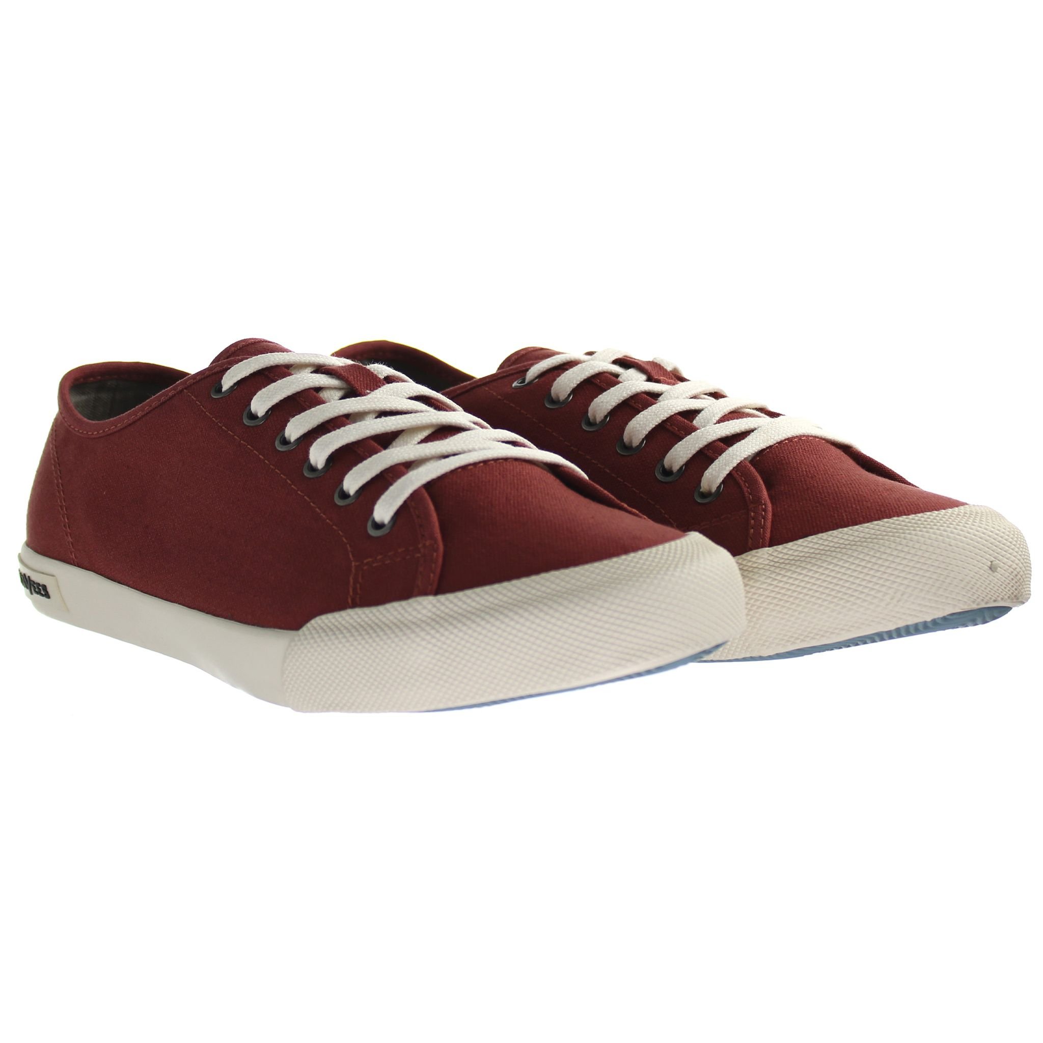 Seavees Seavees Women's Standard Canvas Lace-Up Shoes in Red - 2