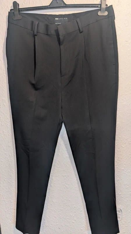 ASOS Design Mens black tailored trousers