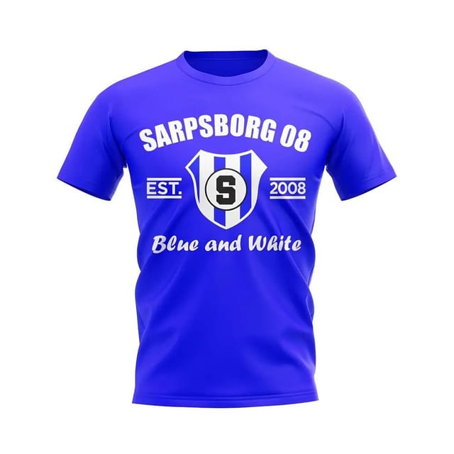Sarpsborg 08 Sarpsborg 08 Men's Personalised Established Football T-Shirt Royal in Blue - 2