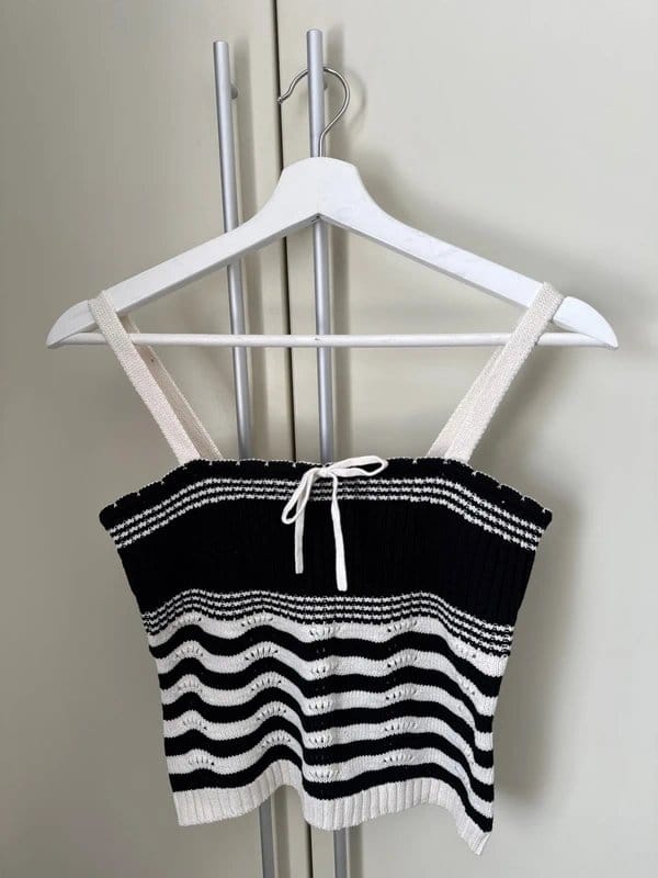 ASOS Crochet Black & White Tank
