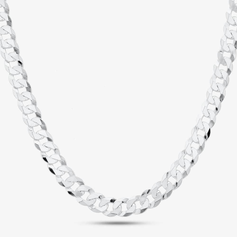 T.H.Baker T.H.Baker Women's Silver 20 Inch Flat Curb Chain SBUF-850-AG-20