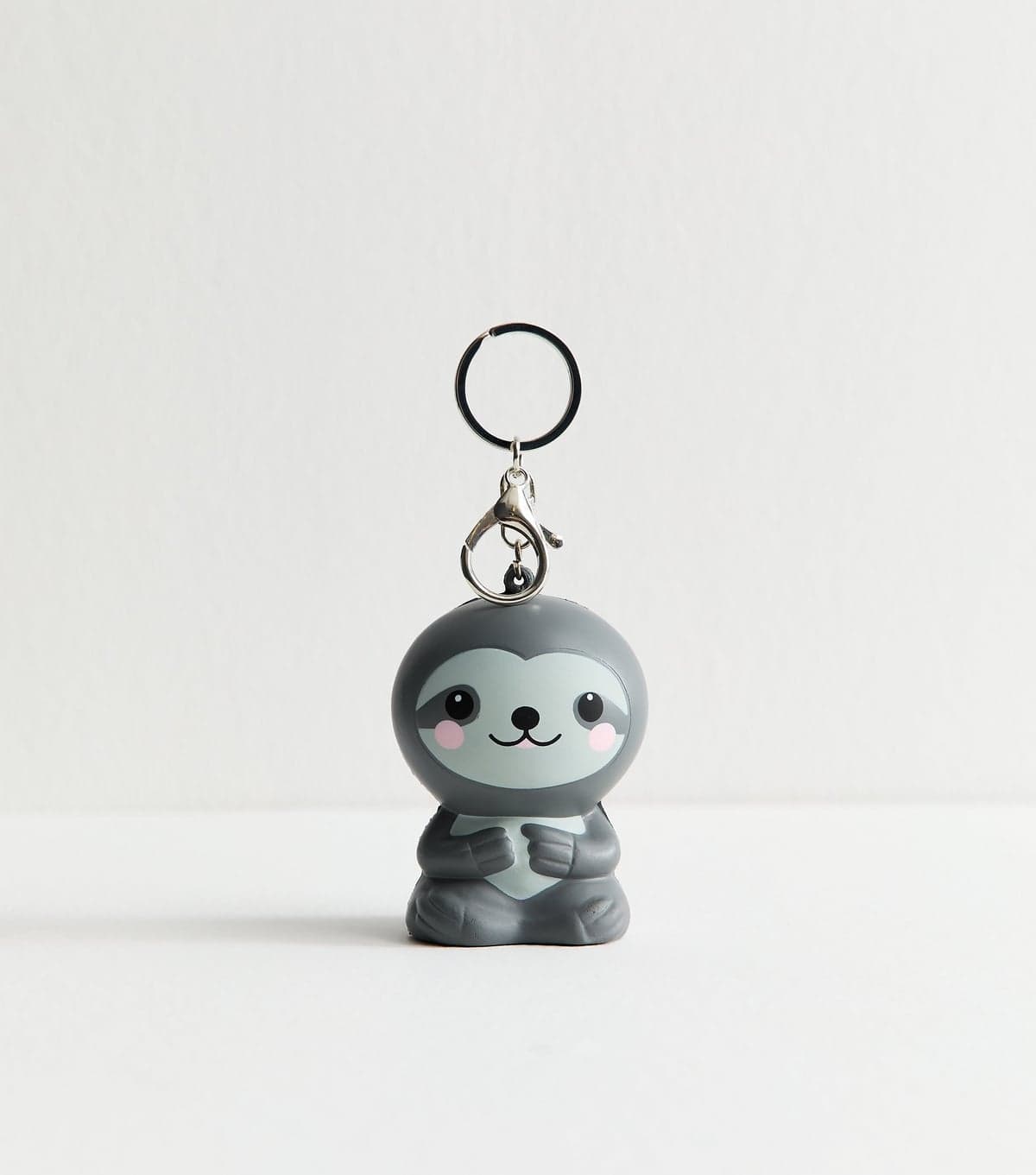 New Look Grey Sloth Foam Keyring New Look