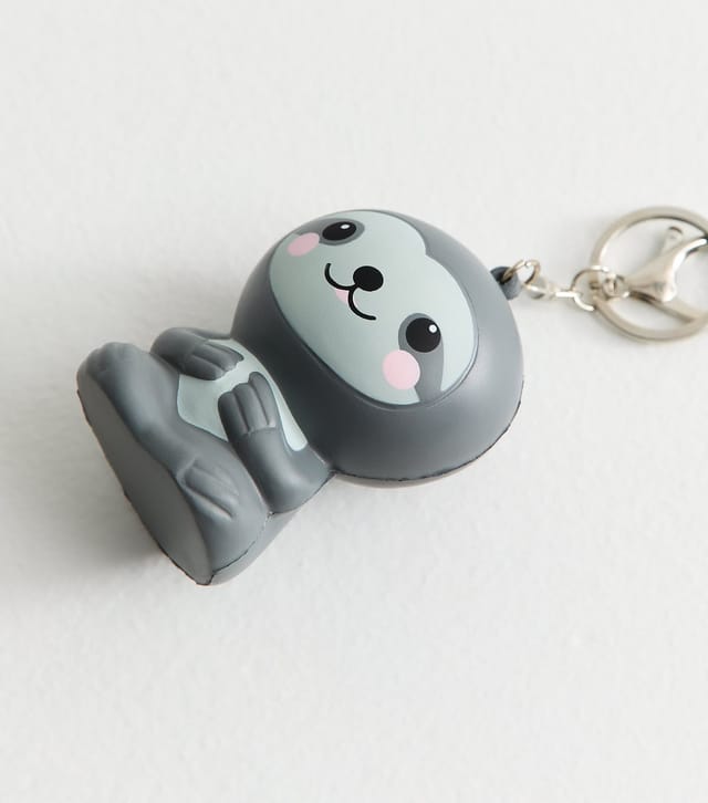 New Look Grey Sloth Foam Keyring New Look - 2