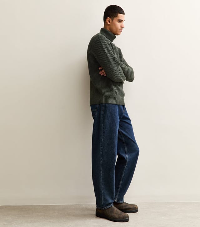 jack & jones Men's Dark Green Roll Neck Jumper Jack & Jones New Look - 3