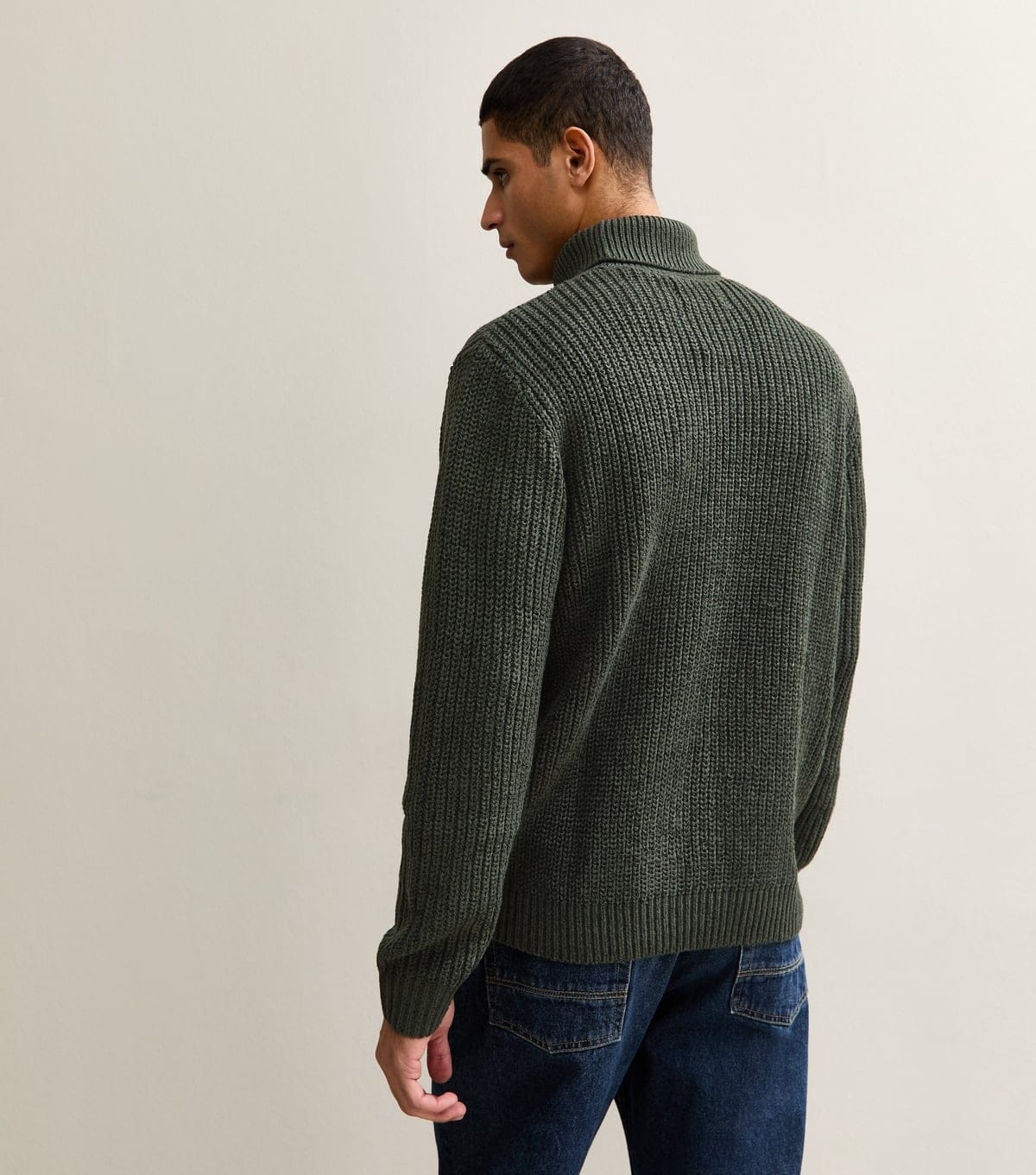 jack & jones Men's Dark Green Roll Neck Jumper Jack & Jones New Look - 4