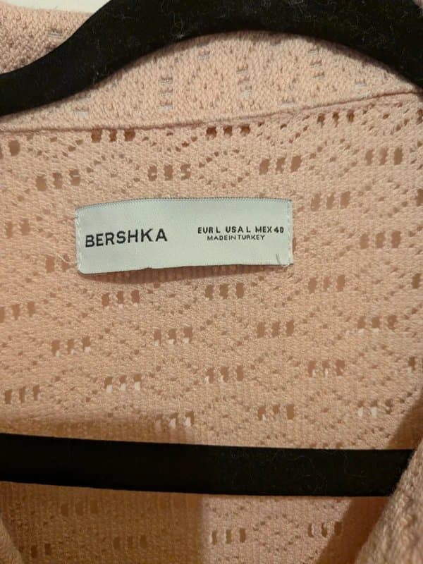 Bershka Pink Bershka knitted short sleeve shirt size L