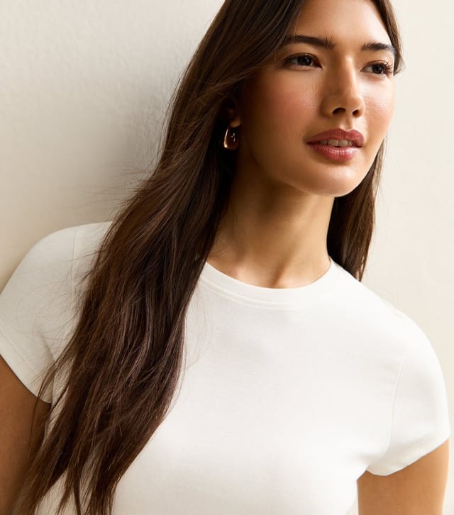 New Look Women's Cream Short Sleeve Baby Tee New Look - 2