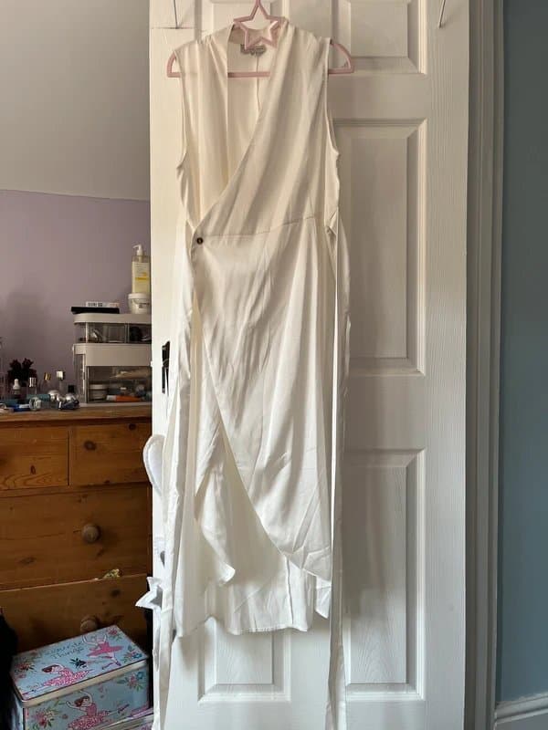 Never Fully Dressed Cream Never Fully Dressed midi-dress, XXXL / 46 / 18