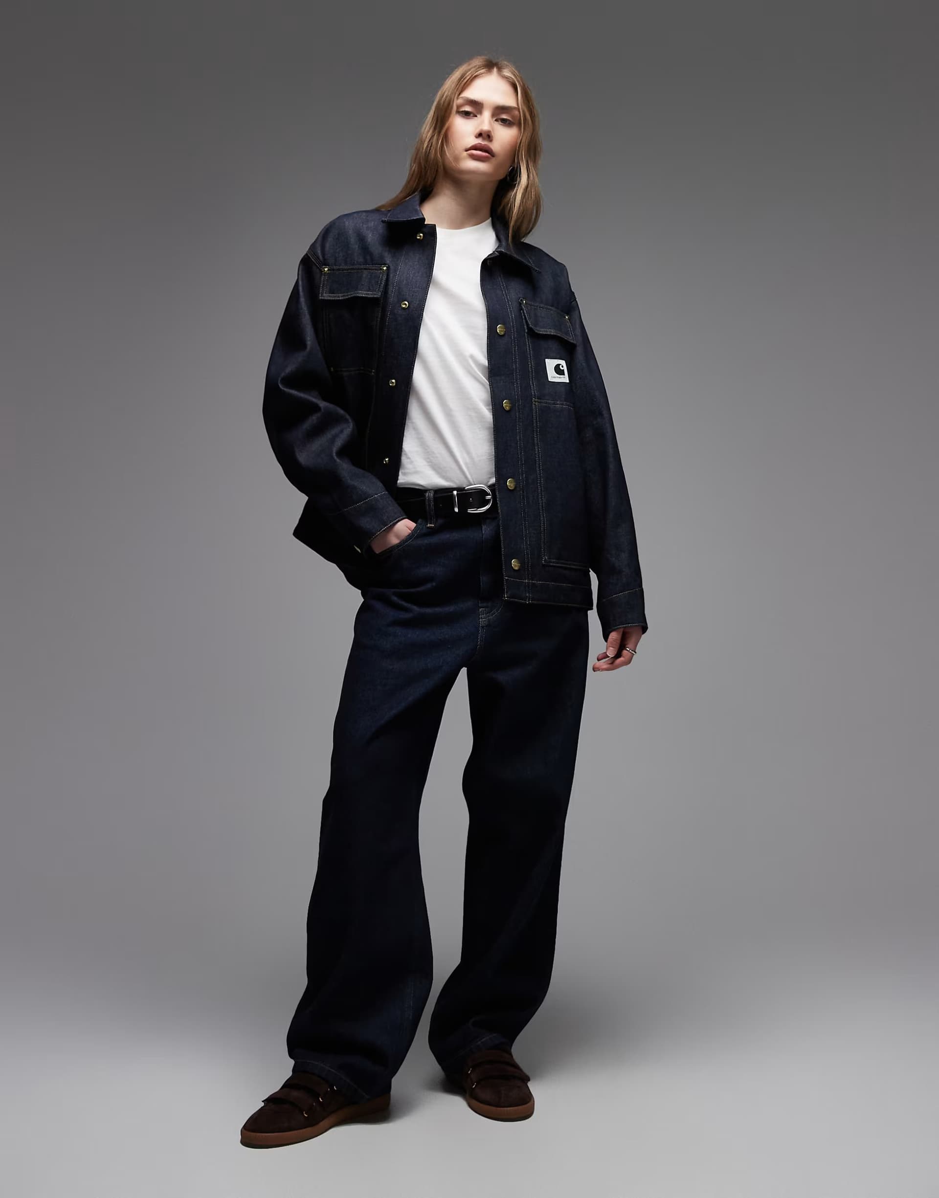 ASOS Carhartt WIP brandon loose straight denim jeans in indigo blue