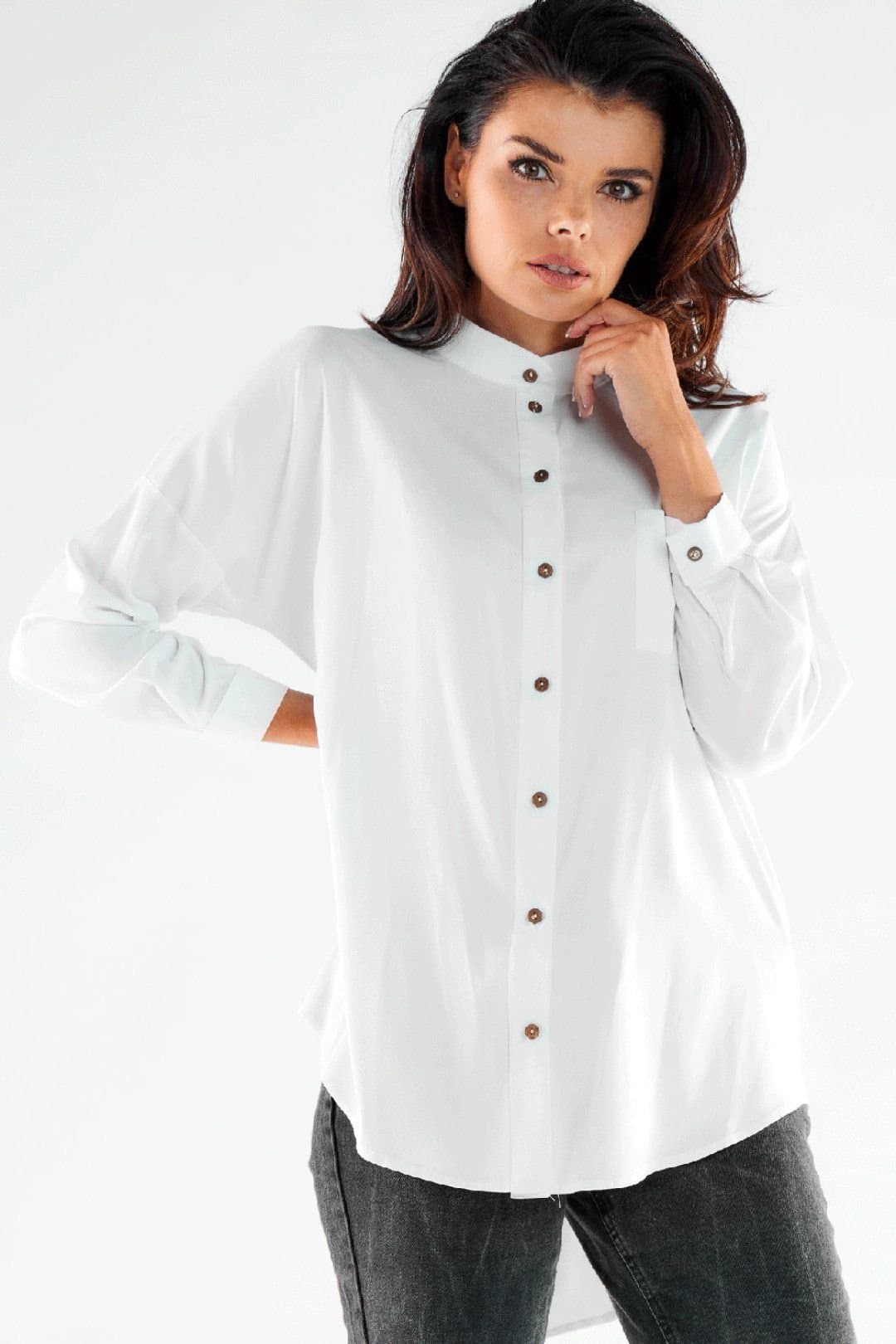 Love Lace Love Lace White Long Sleeve Buttoned Shirt