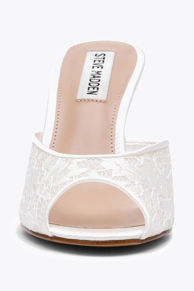 Steve Madden STEVE MADDEN Women's 'Rollout White Lace' Fabric Heels - 2