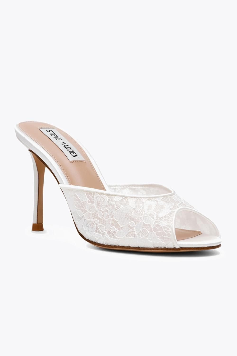 Steve Madden STEVE MADDEN Women's 'Rollout White Lace' Fabric Heels - 4