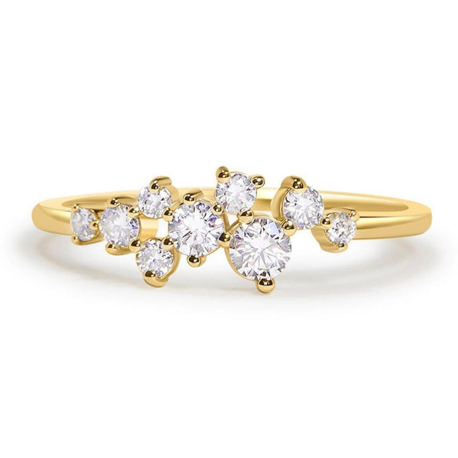 Gold Trip Gold Trip Women's Sparkle Cluster Ring in Gold