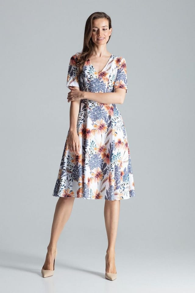 Love Lace Love Lace Women's Sweetheart Neck Flared Midi Dress With Pockets - 2