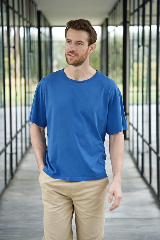 Oiler & Boiler Oiler & Boiler Men's Tangier Garment Dye Tee in Blue - 2