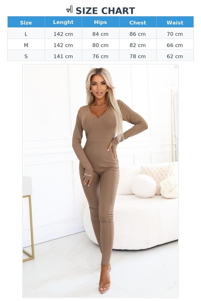 Love Lace Love Lace Women's Limited Edition Striped Mocha Mousse Jumpsuit in Beige - 3