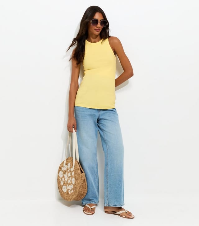 New Look Women's Maternity Light Yellow Racer Vest Top New Look - 2