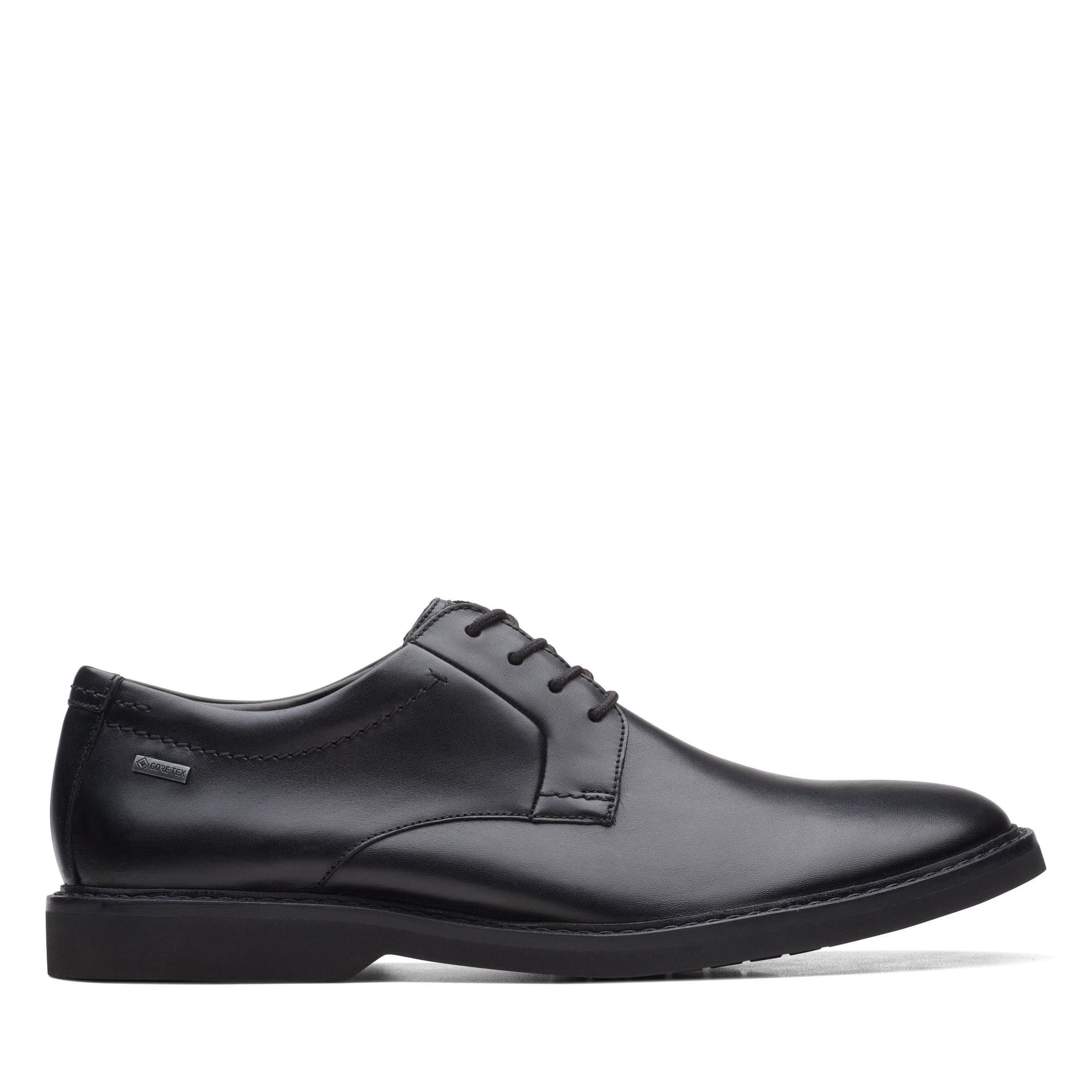 Clarks Clarks Men's Atticus LT Lo GORE-TEX Black Leather Derby Shoes, Lace Up