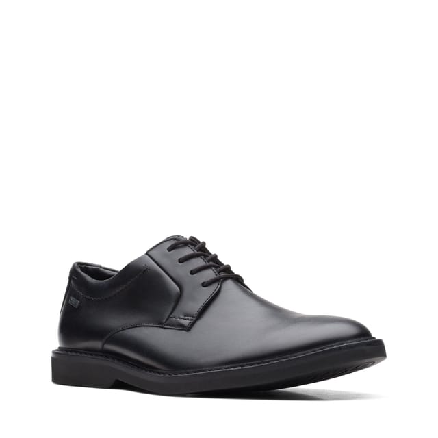 Clarks Clarks Men's Atticus LT Lo GORE-TEX Black Leather Derby Shoes, Lace Up - 2