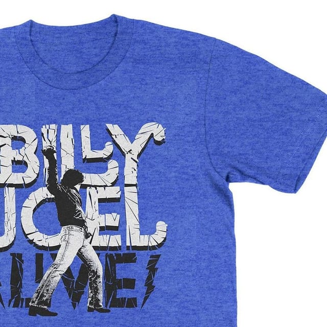Billy Joel Billy Joel Men's Glass Houses Live Cotton T-Shirt in Blue - 2