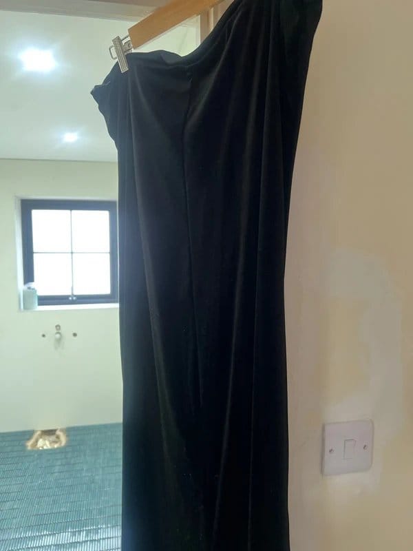 ASOS Black Velvet Strapless Dress