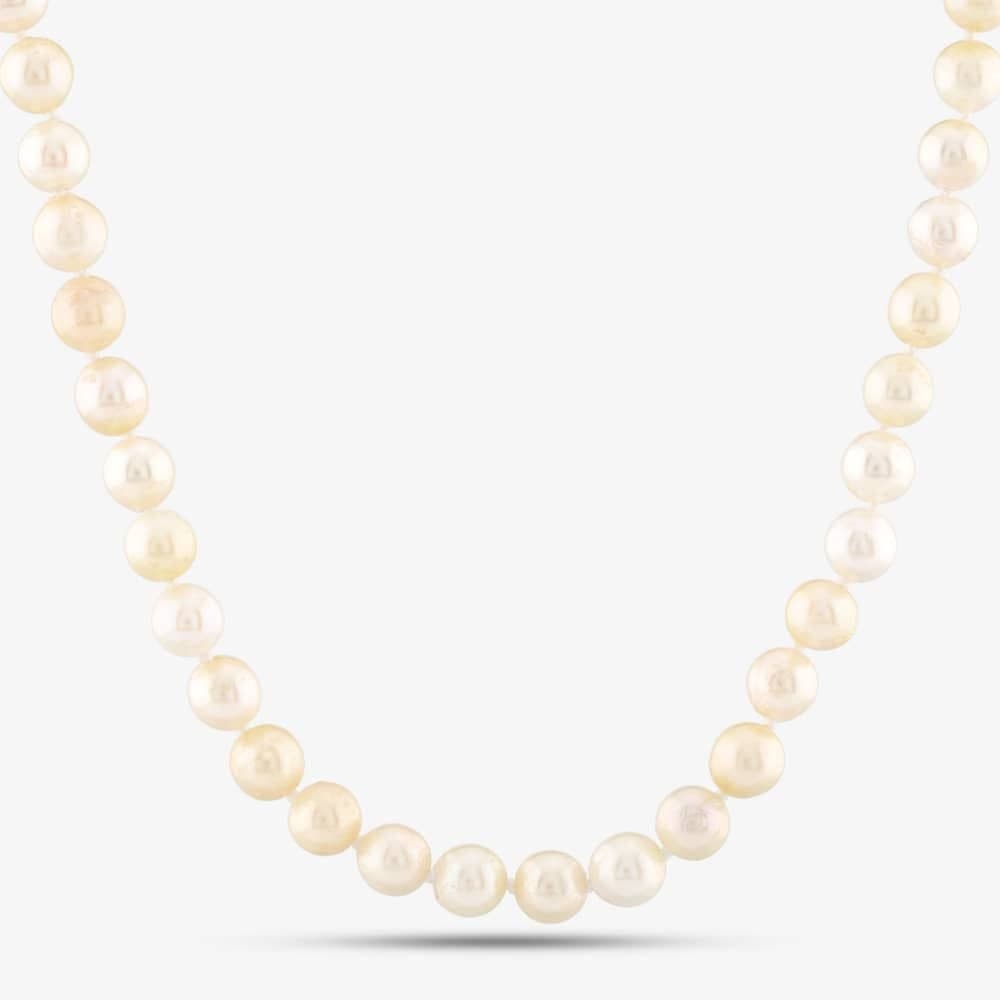 T.H.Baker T.H.Baker Gold Cultured Pearl 18 Inch Necklace