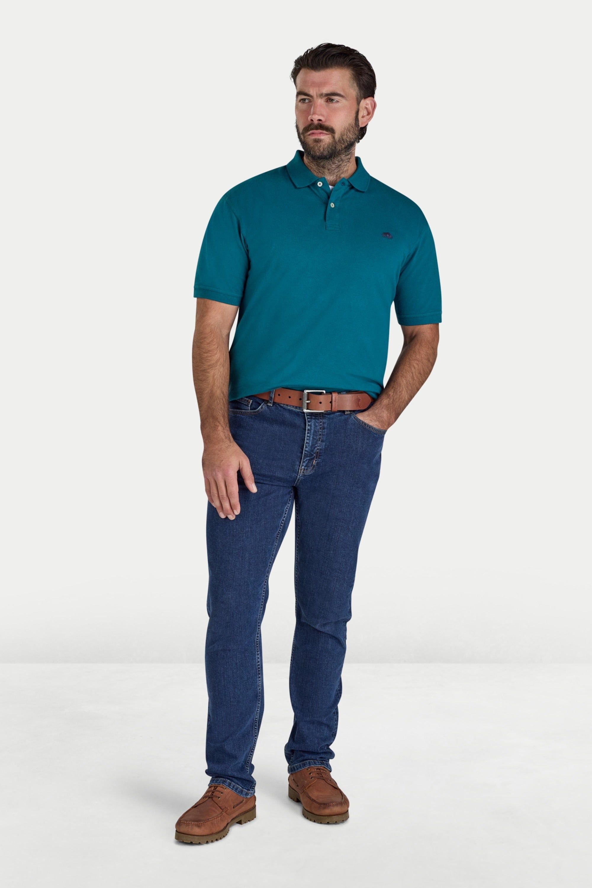 raging bull Raging Bull Men's Classic Polo in Teal - 4