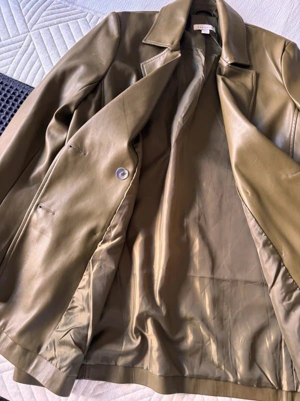 Topshop Faux leather Topshop blazer