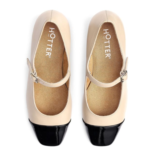 Hotter Hotter Women's Wide Fit 'Shimmer' Smart Shoes in Nude - 3