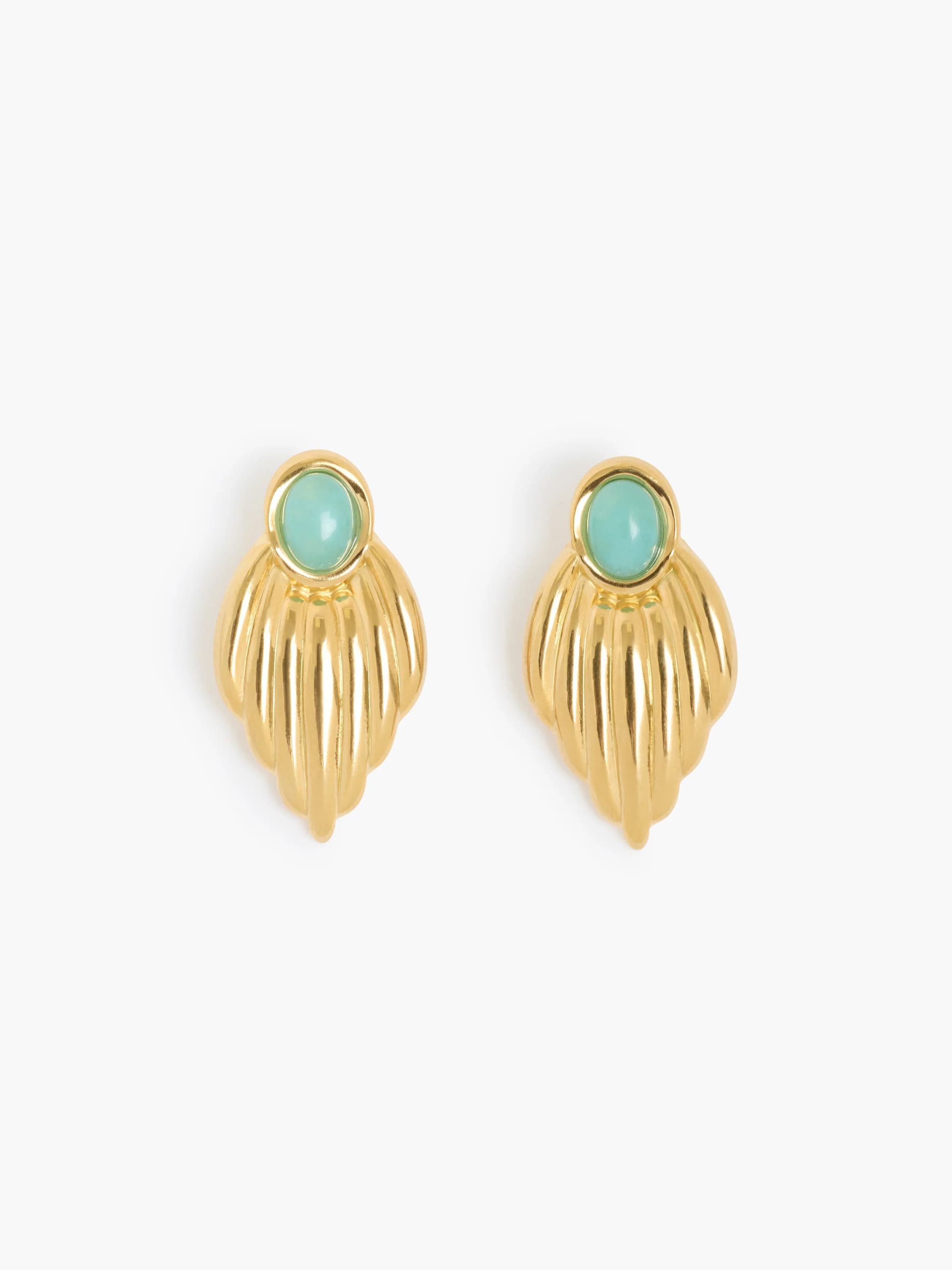 French Connection French Connection Gold Vintage Feather Stud Earrings