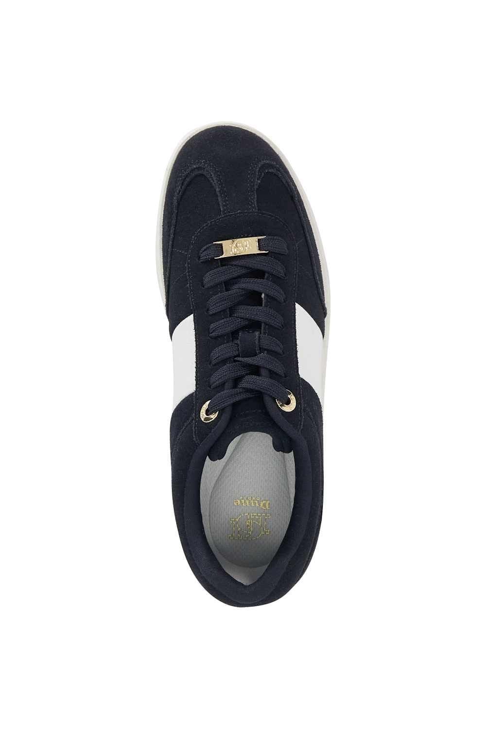 Dune London Dune London Women's 'Enticing' Suede Trainers in Blue - 4
