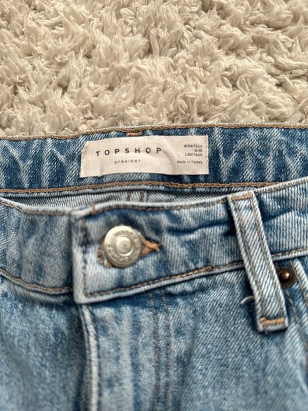 Topshop Top shop women’s ankle grazer jeans straight leg