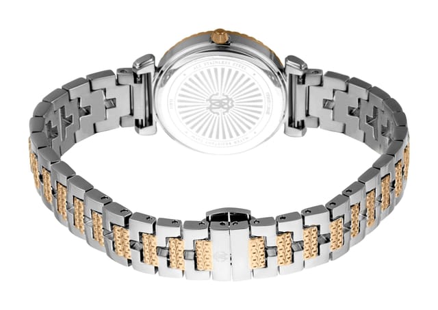 Roberto Cavalli Roberto Cavalli Women's Analog Watch for Women with Stainless Steel Band, Water Resistant, RC5L022M0095, Silver/Gold-Blue in Silver - 2