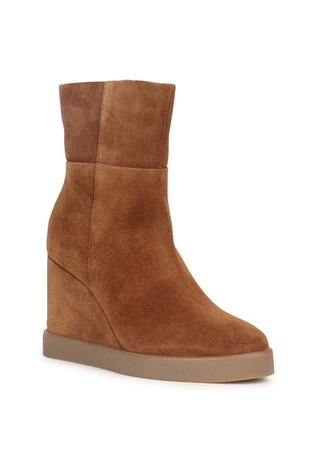 Geox Geox Women's D EILDEA WEDGE ANKLE BOOTS in Brown