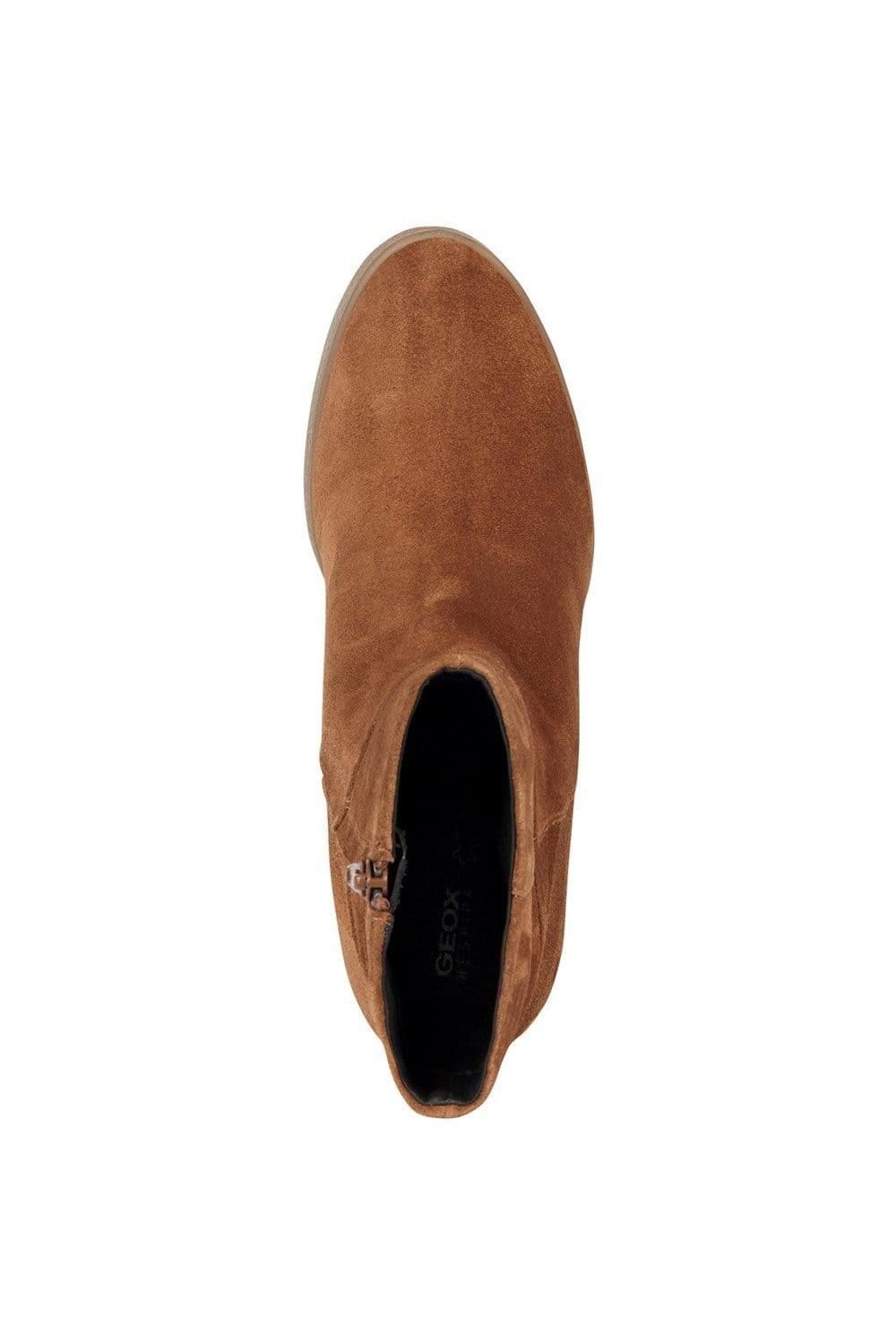 Geox Geox Women's D EILDEA WEDGE B ANKLE BOOTS in Brown - 4