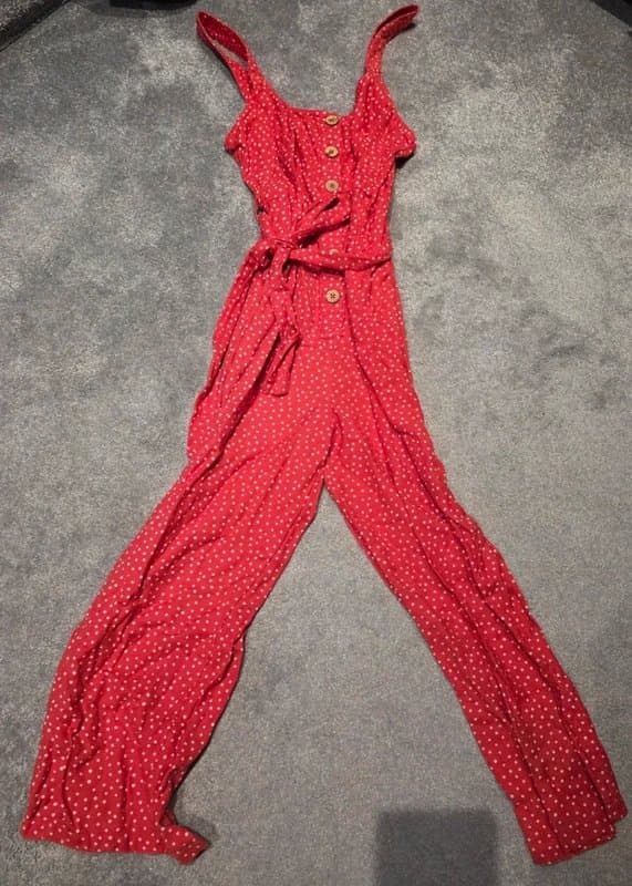 New Look New Look Red Polka Dot Jumpsuit